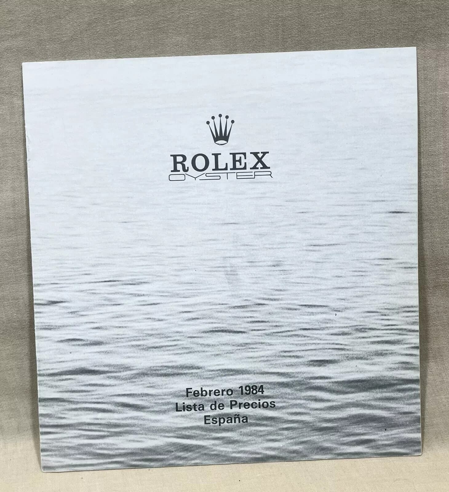 ROLEX Vintage 1984 Price List Spain 16800 16550 16760 16750 Daytona 6265 6263