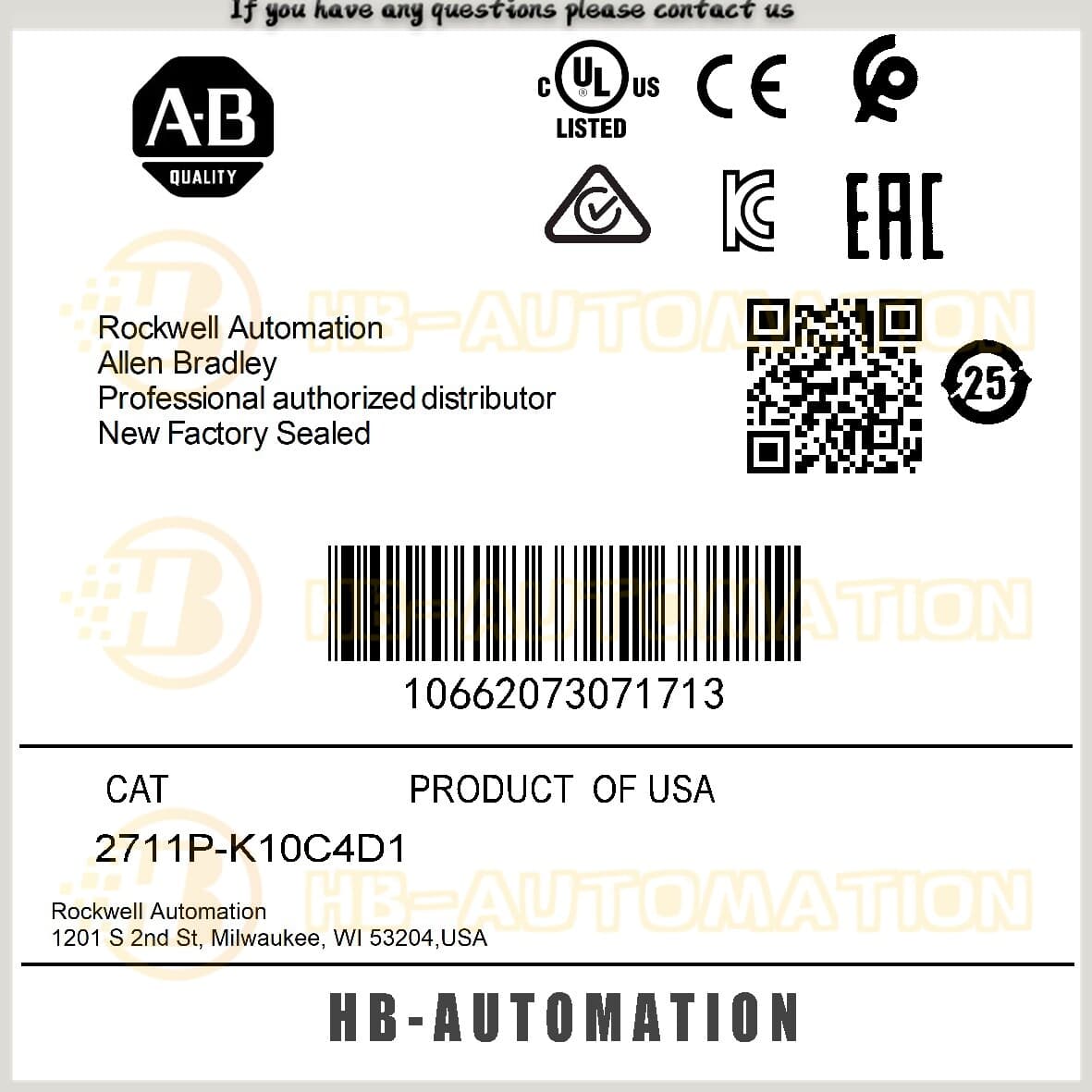 2711-K5A2 Panel View AB Brand New Spot Goods 2711K5A2 ZY