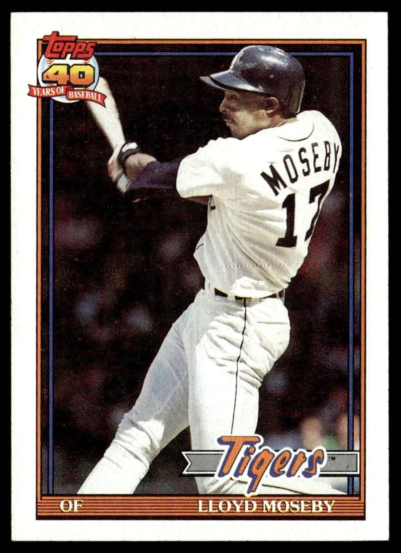 1991 Topps Lloyd Moseby Detroit Tigers #632