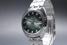 1972 [N MINT / New Glass] Seiko 5 Actus SS 6106-7600 Green At Men's Watch JAPAN
