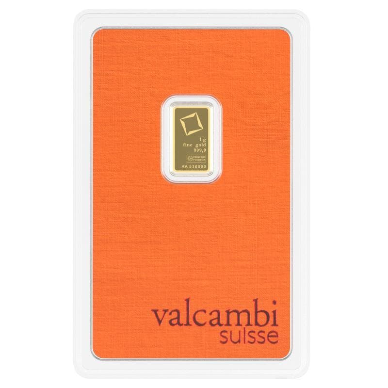 1 gram Gold Bar - Valcambi Suisse .9999 Gold Bullion Bar (In Assay) #A696