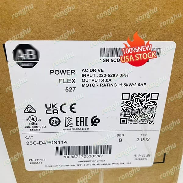 Allen-Bradley  25C-D4P0N114 Original Genuine Inverter New Sealed Free Shipping