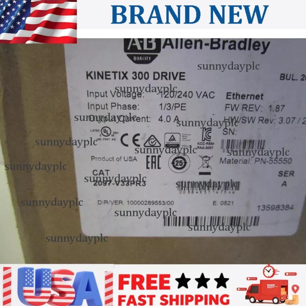 NEW Allen Bradley 2097-V33PR3 Kinetix 300 Servo Drive 240V 1Ph/3Ph US Free Tax