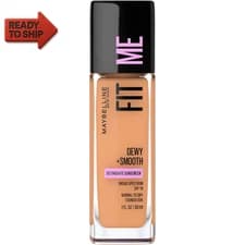 Fit Me Dewy and Smooth Liquid Foundation, SPF 18, 322 Warm Honey, 1