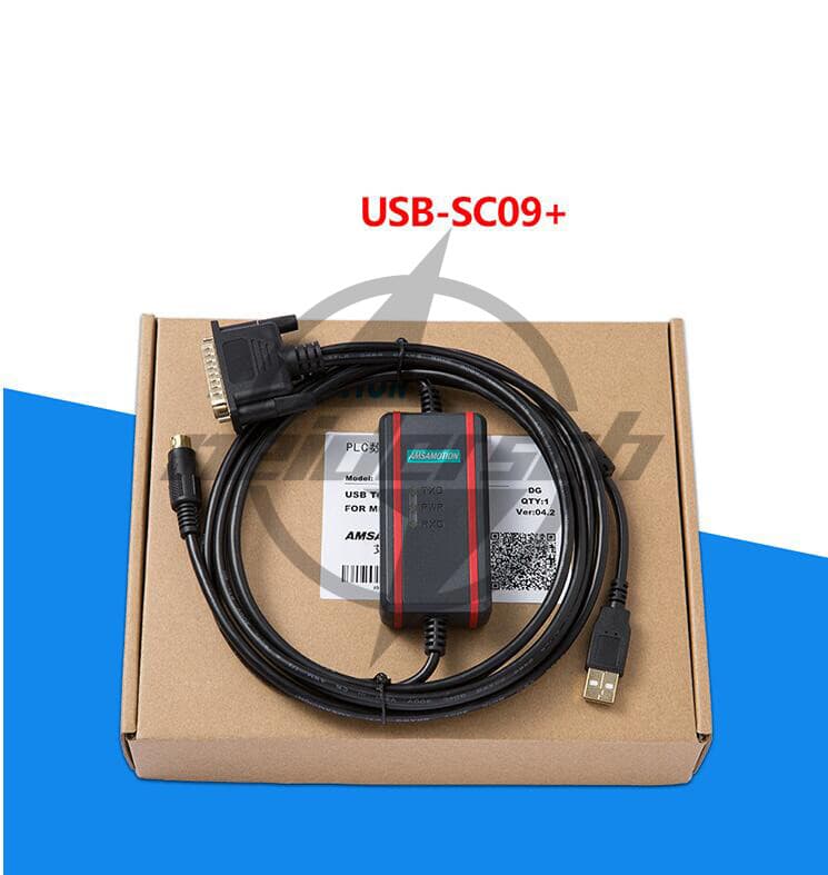 USB-SC09+ Cable For Mitsubishi FX/A Series Isolated Chip Adapter PLC Programming