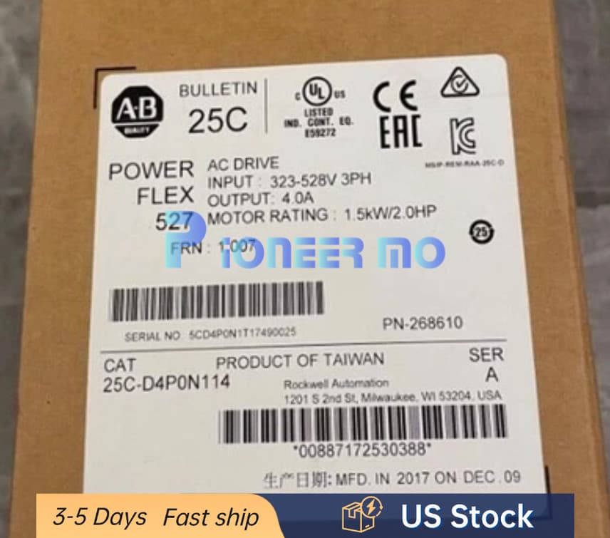 Allen-Bradley 25C-D4P0N114 PowerFlex 527 1.5KW 2HP AC Drive 25CD4P0N114