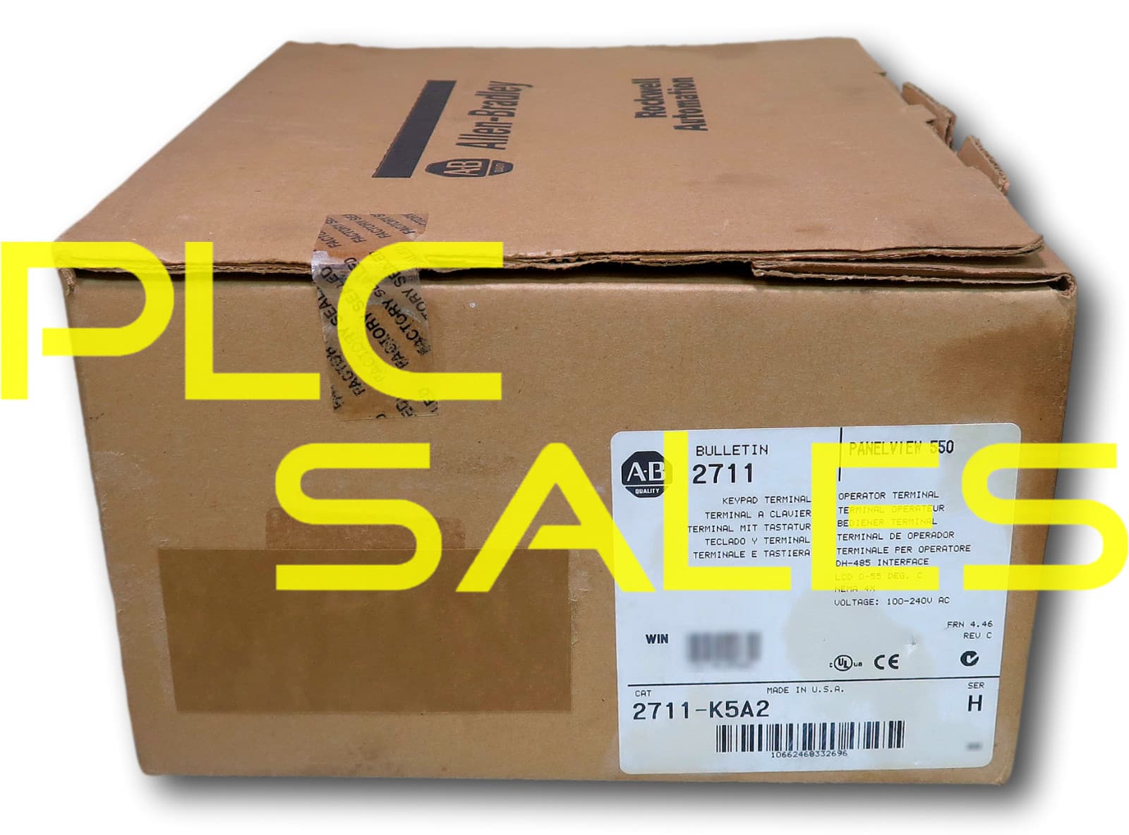Allen Bradley 2711-K5A2 Series H  |  PanelView 550 with DH485 FRN 4.46  *SEALED*