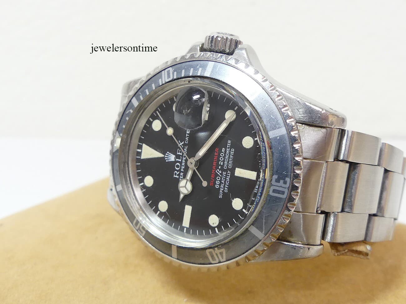 Vintage Rolex SS Red Submariner 1680 "2.7" million series, ghost bezel