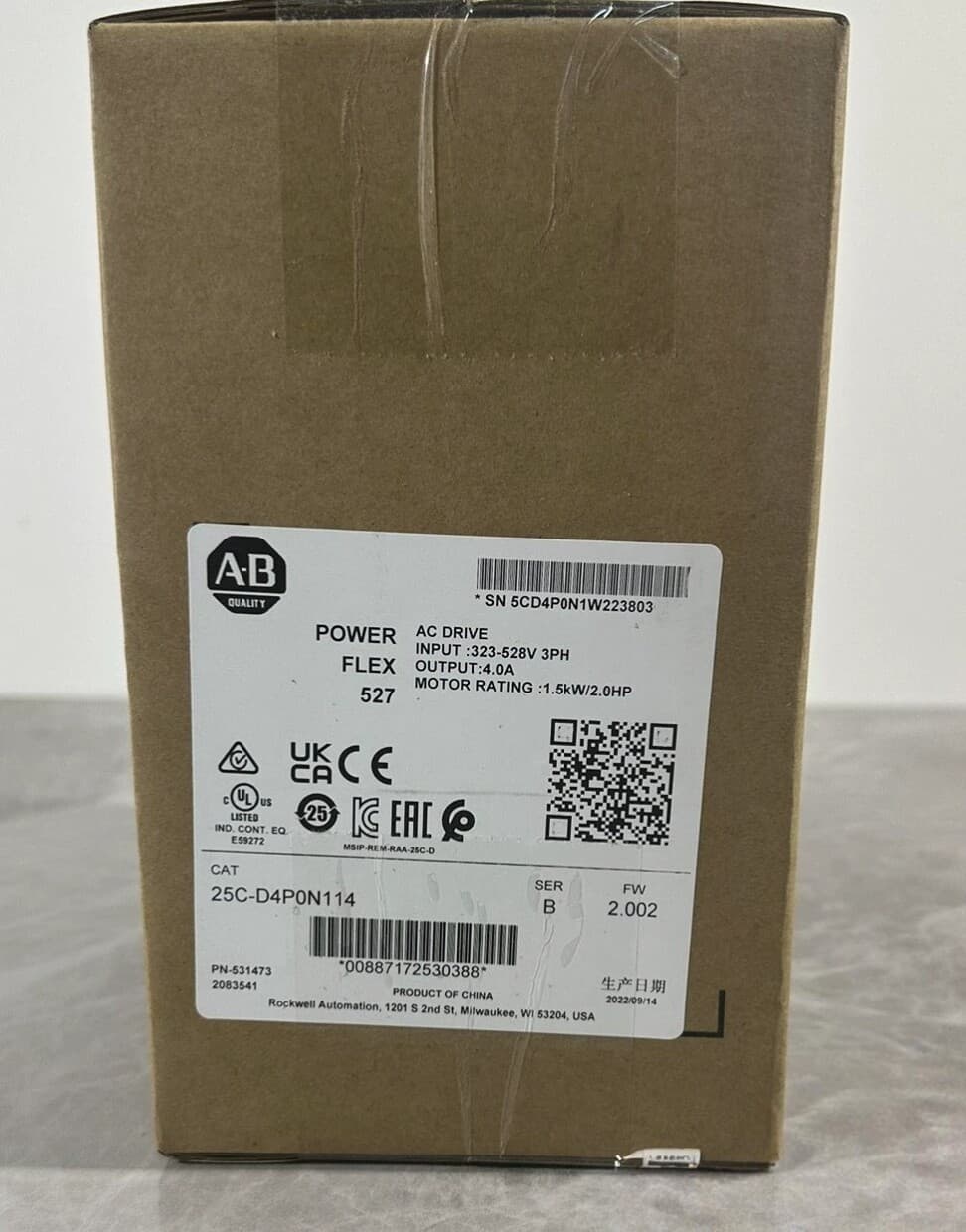 ALLEN BRADLEY 25C-D4P0N114 /B (New)