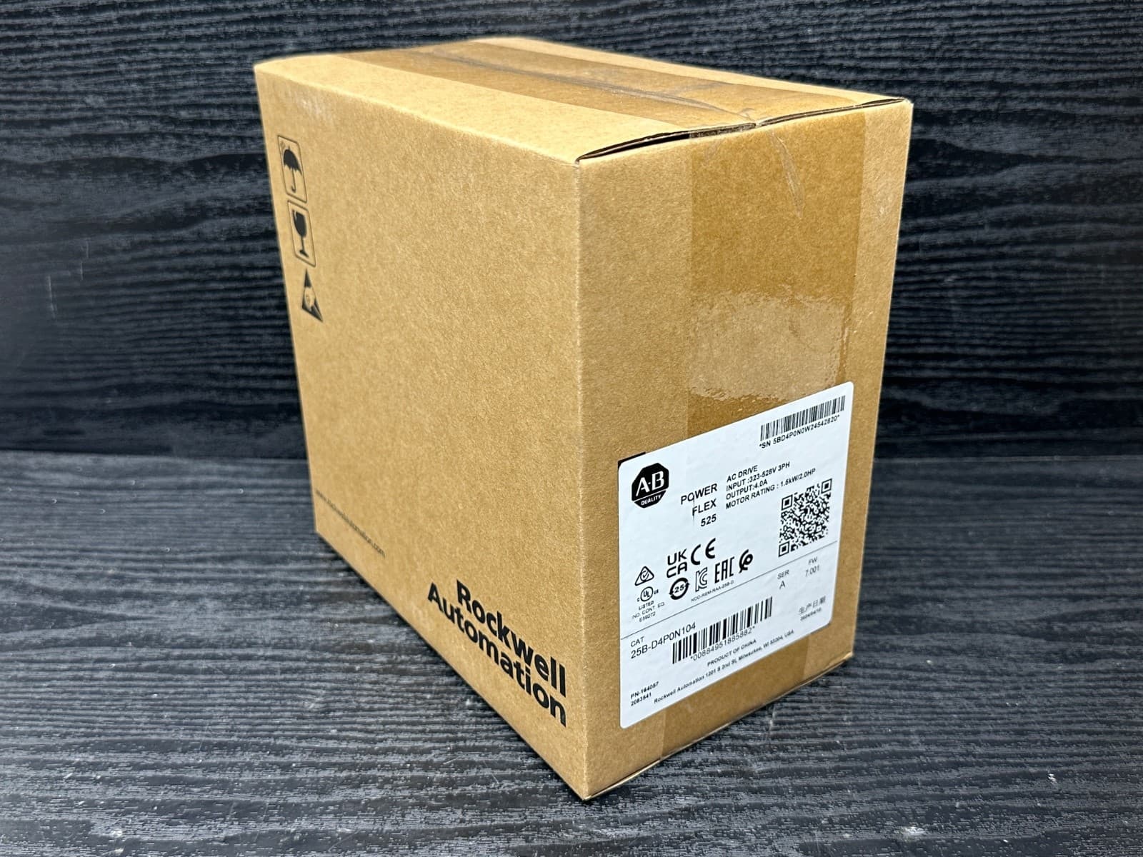 2024 Surplus Sealed Allen Bradley 25B-D4P0N104 PowerFlex 525 AC Drive 2 HP 480V