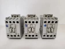 ALLEN BRADLEY  100-C12D10 CONTACTOR 12A 110/120V 50/60HZ (LOT OF 3)