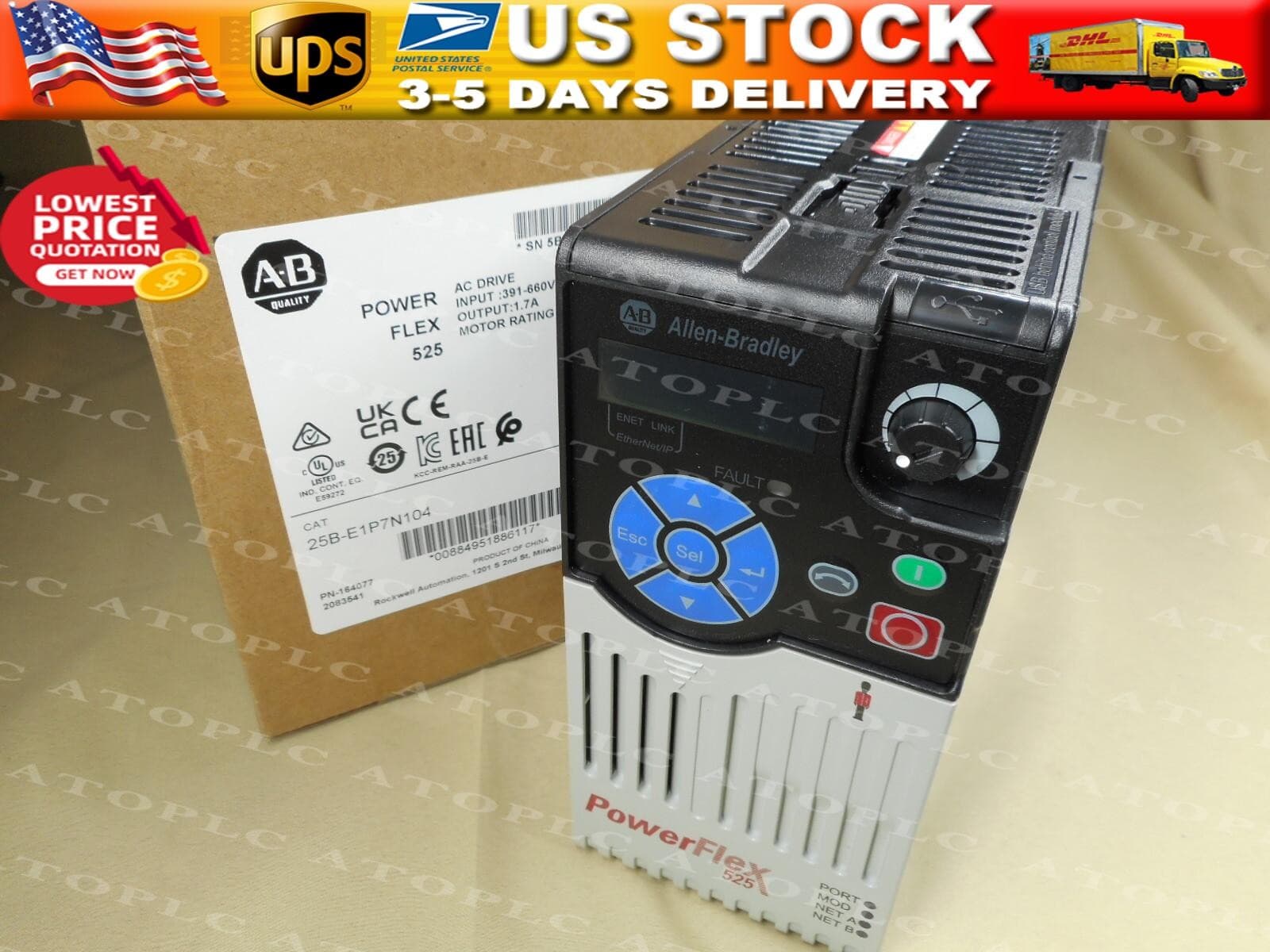 Allen Bradley 25B-E1P7N104 Variable Frequency Drive NEW