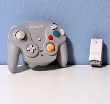 Nintendo GameCube Gray Wavebird Wireless Controller W/Receiver + Warranty