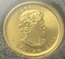 2018  Canada 1/20 oz Gold Maple Leaf BU .9999 fine. Cheapest buy it now on eBay 