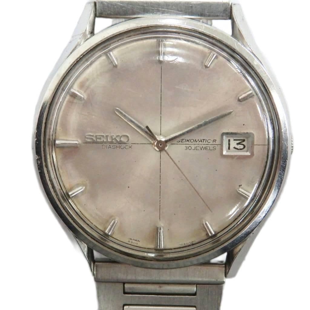 Seiko Seikomatic-R 8305-1010 Vintage Date Stainless Steel Automatic Mens Watch