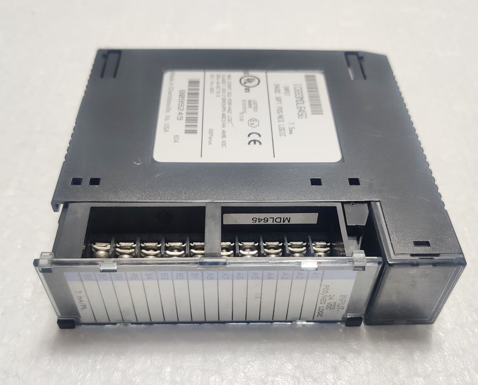 GE Fanuc IC693MDL645G Input 24VDC 16PT POS/NEG Logic 7.5ma
