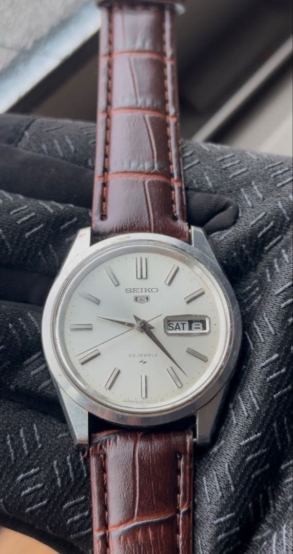 Seiko 5 5126-8020 Automatic Vintage Silver Dial Used Wristwatch