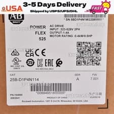 New AB 25B-D1P4N114 Allen-Bradley PowerFlex 525 0.4kW 0.5Hp AC Drive US Free Tax