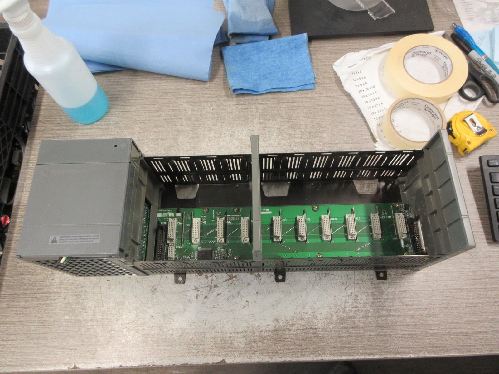 Allen-Bradley SLC 500 PLC Rack W/Power Supply 1746-A10 / 1746-P4 10-Slot Used