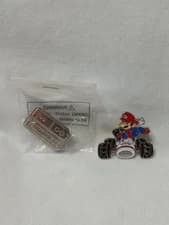 Two Nintendo Promotional Metal Pins Mario Kart Wii & Nintendo Wii Controller
