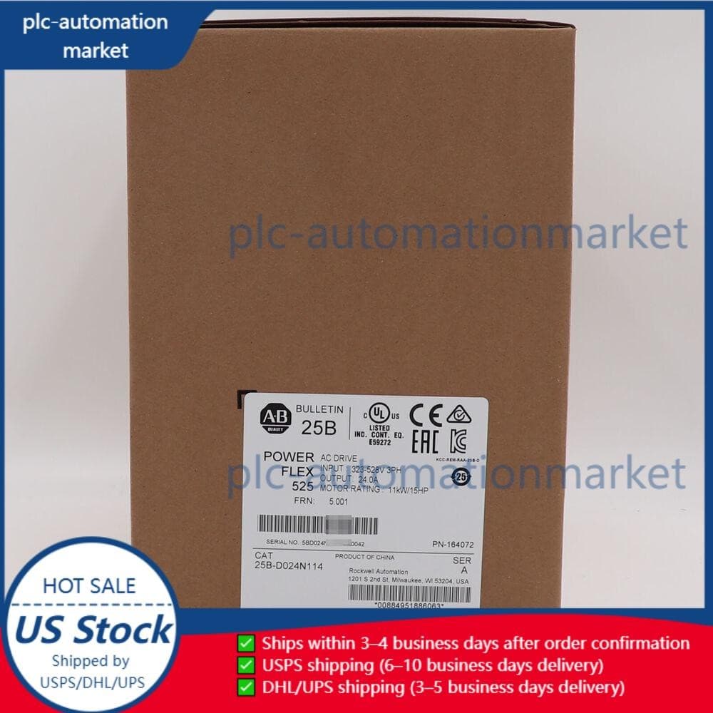 25B-D024N114 Allen-Bradley  PowerFlex 525 AC Drive 11kW 15Hp Factory Sealed NEW