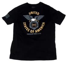 Under Armour United States of America Shirt XL Flag Logo On Back Heatgear UA USA