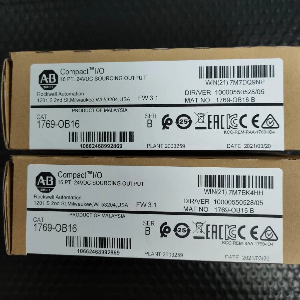 New Sealed Allen-Bradley 1769-OB16 SER B Output Module Compact I/O 16 Pt 24VDC