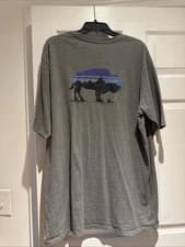 PATAGONIA Shirt  Fitz Roy Bison Responsibili-Tee Graphic Gray XXLarge 2XL