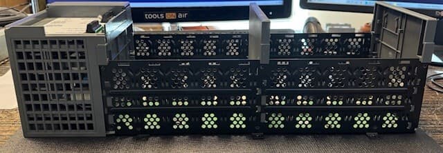 ALLEN BRADLEY 1746-P4 SER A POWER SUPPLY W/ 1746-A10 SER B 10-SLOT RACK