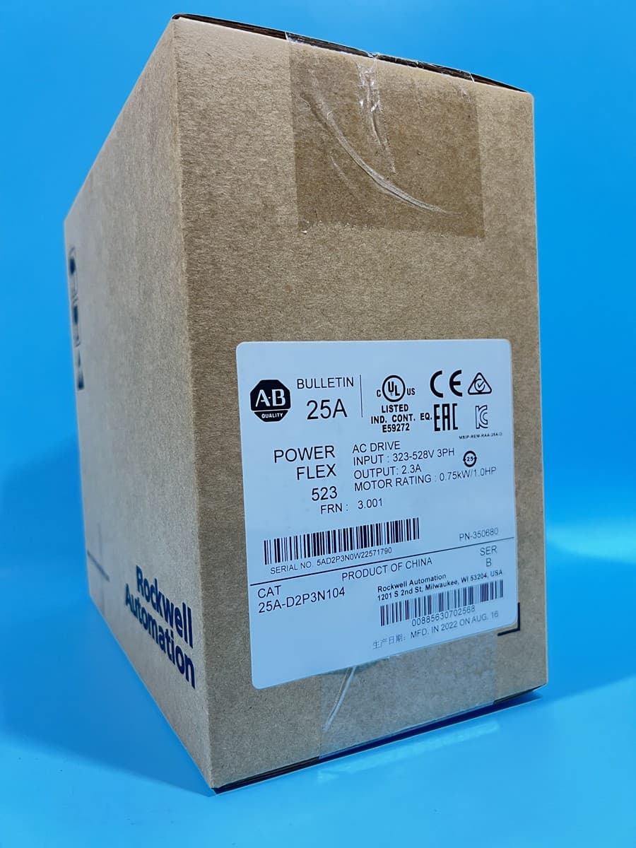 Series B Factory Sealed PowerFlex 523 AC Drive 25A-D2P3N104 AB Fast Shipping