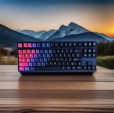 Custom Wireless/Hotswap Navy Zoom TKL Mechanical Keyboard w Butter Browns