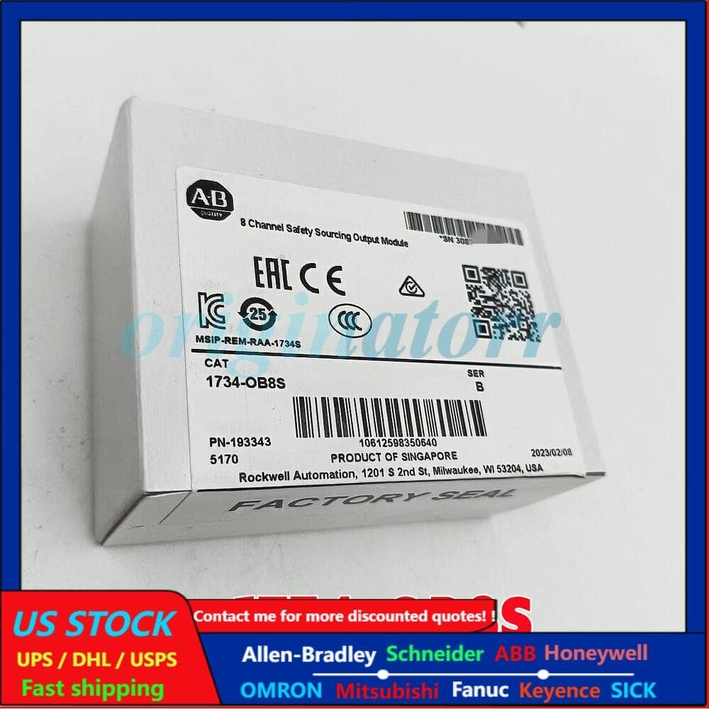 Allen-Bradley 1734-OB8S 8 Channel Safety Sourcing Output Module 1734OB8S New