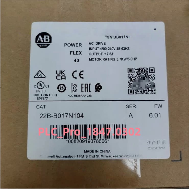 22BB017N104 1PCS Brand New Allen-Bradley 22B-B017N104 Fast delivery