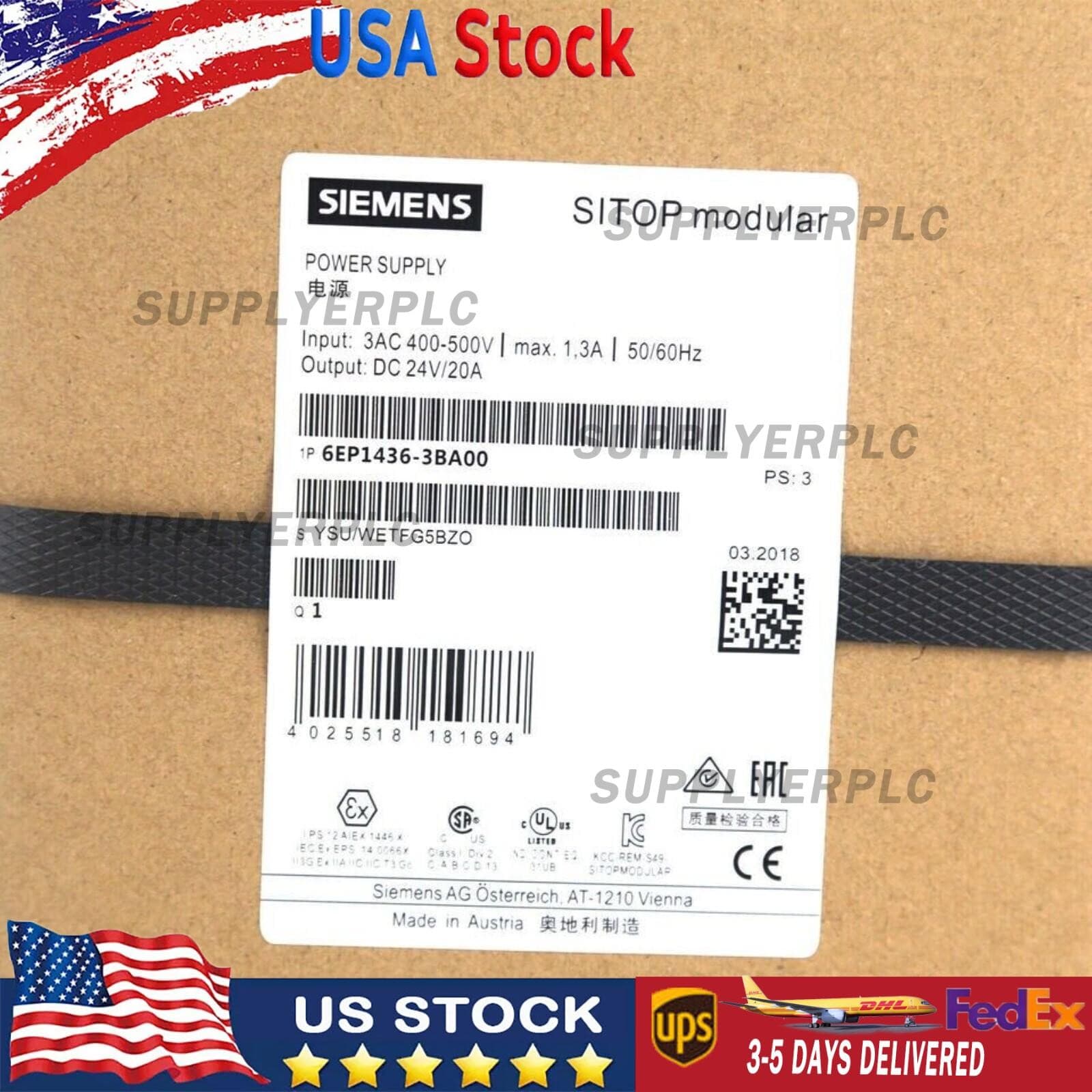 6EP14363BA00 New Siemens 6EP1436-3BA00 Sitop Modular Power Supply
