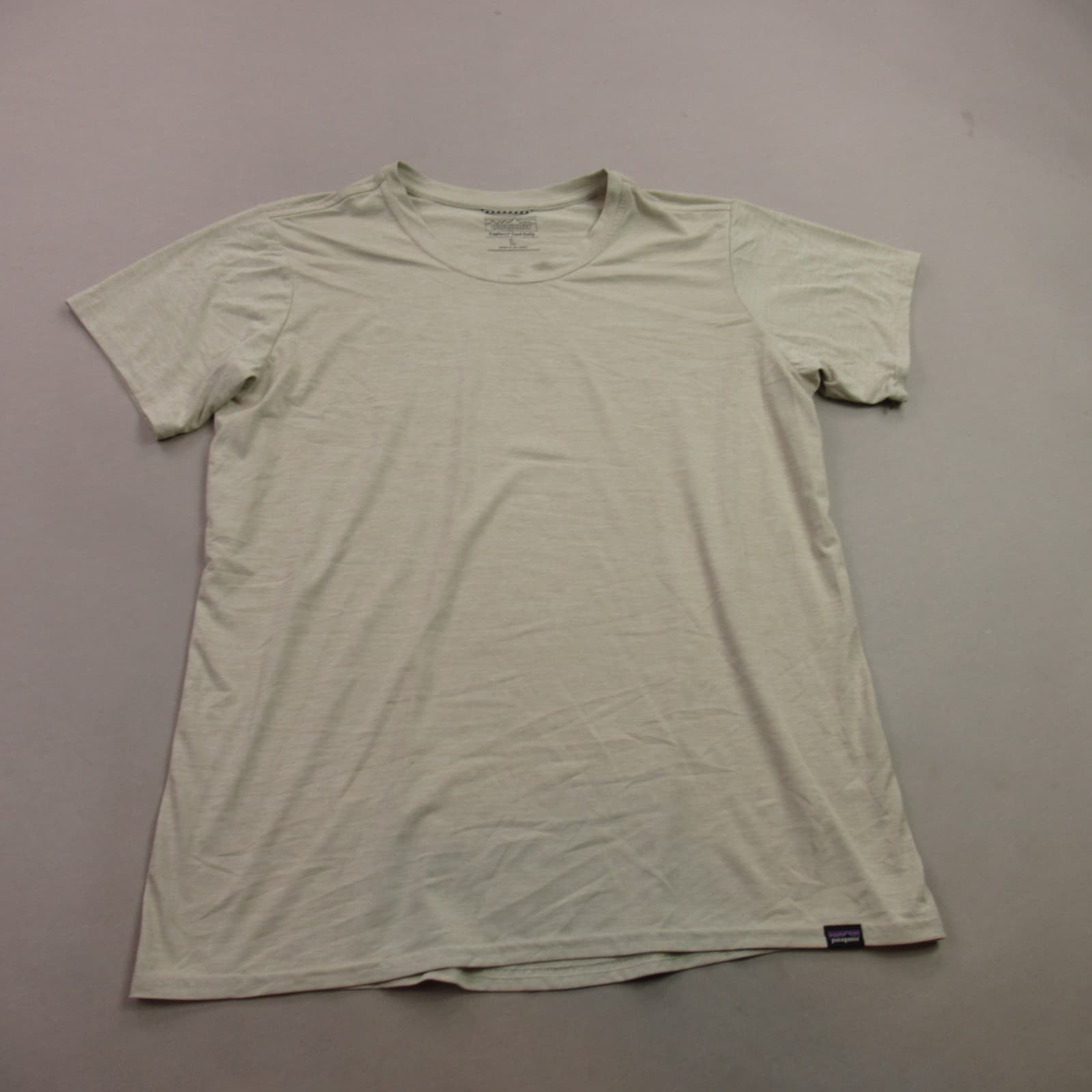 Patagonia Shirt Mens Large Short Sleeve Crew Neck Outdoor Yellow Casual