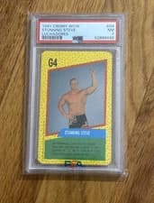 1991 CROMY WCW LUCHADORES Stunning Steve Rookie Card PSA 7 Austin RC WWF G4