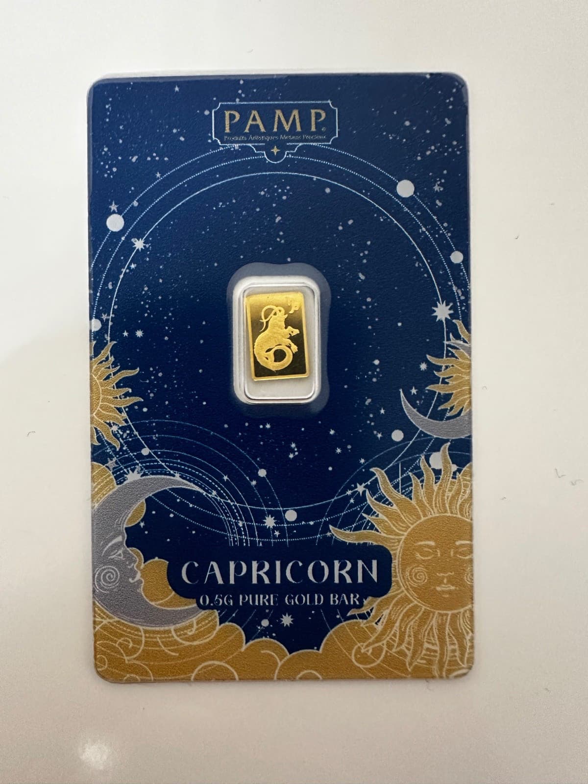 PAMP Suisse Zodiac Capricorn 0.5g Gold Bar 999.9 Fine Gold (3000 Mintage)