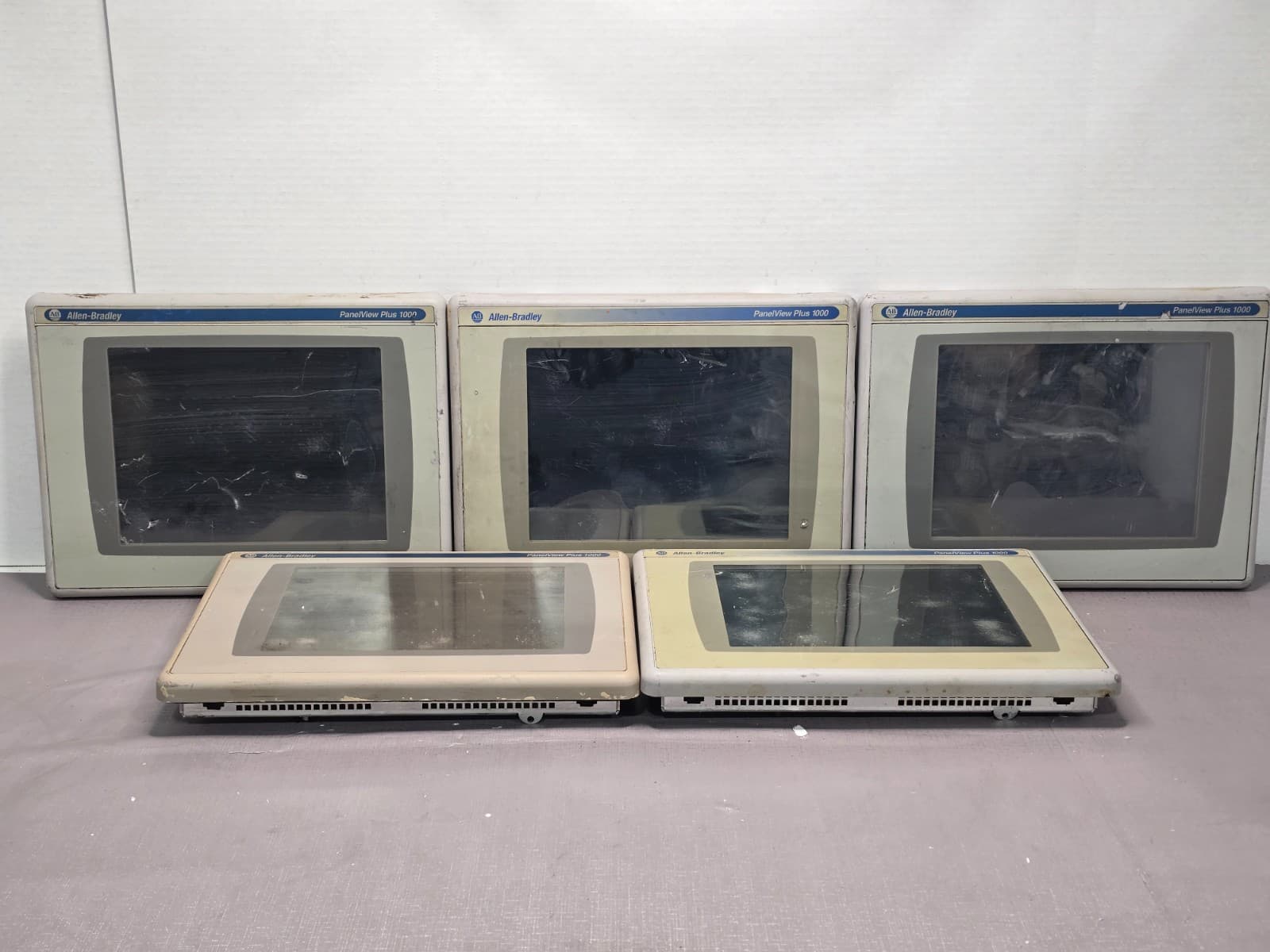 Lot of 5 Allen Bradley 2711P-RDT10C PanelView Plus 1000 Panels Only No Power