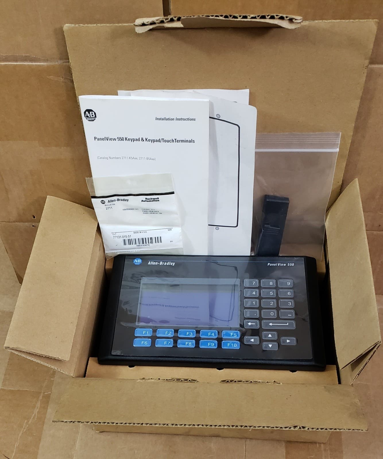 Surplus NEW ALLEN BRADLEY 2711-K5A2L1/H FRN 4.20 PanelView 550 5.5" 24VDC Keypad