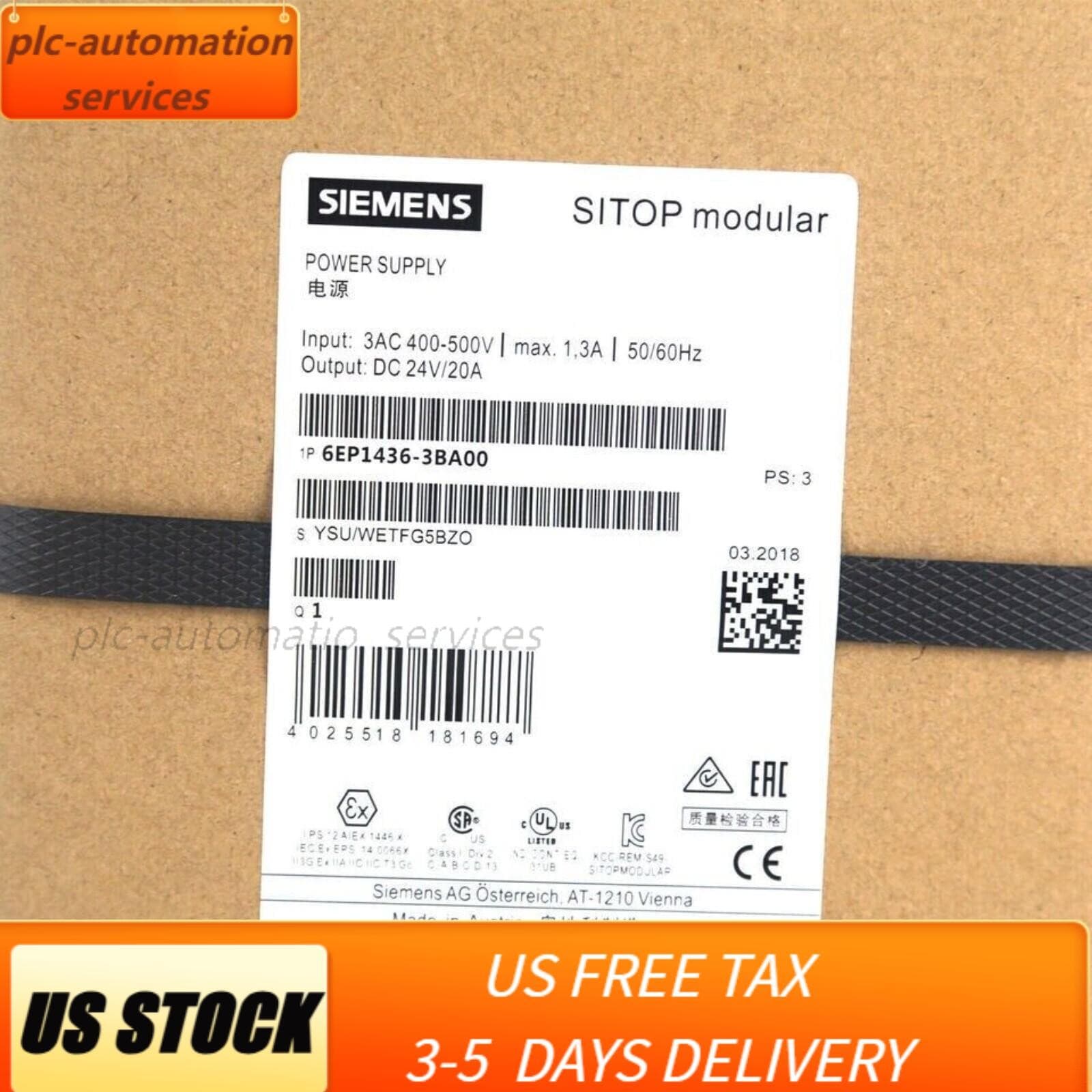6EP14363BA00 New Siemens 6EP1436-3BA00 Sitop Modular Power Supply
