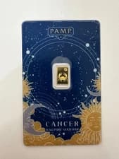PAMP Suisse Zodiac Cancer 0.5g Gold Bar 999.9 Fine Gold (3000 Mintage)