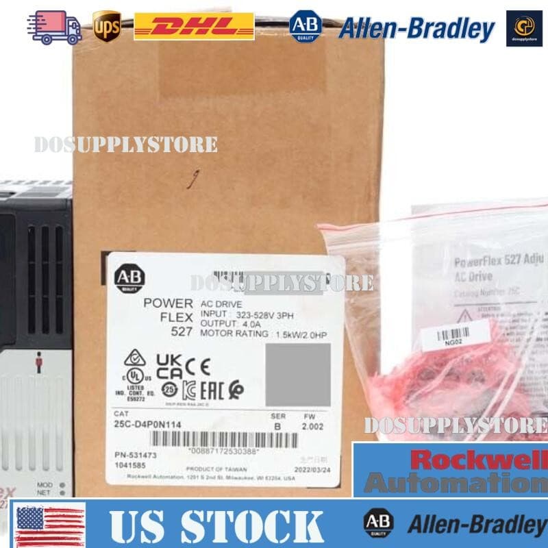Allen Bradley 25C-D4P0N114 /B PowerFlex 527 480V 4A 2HP IP20 NEMA US Free Tax