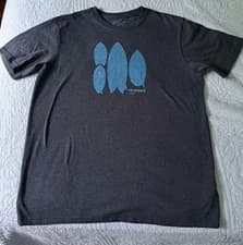 Patagonia T-Shirt Surfboards Coastal Graphic Adult Size Large L Reg Mens Gray