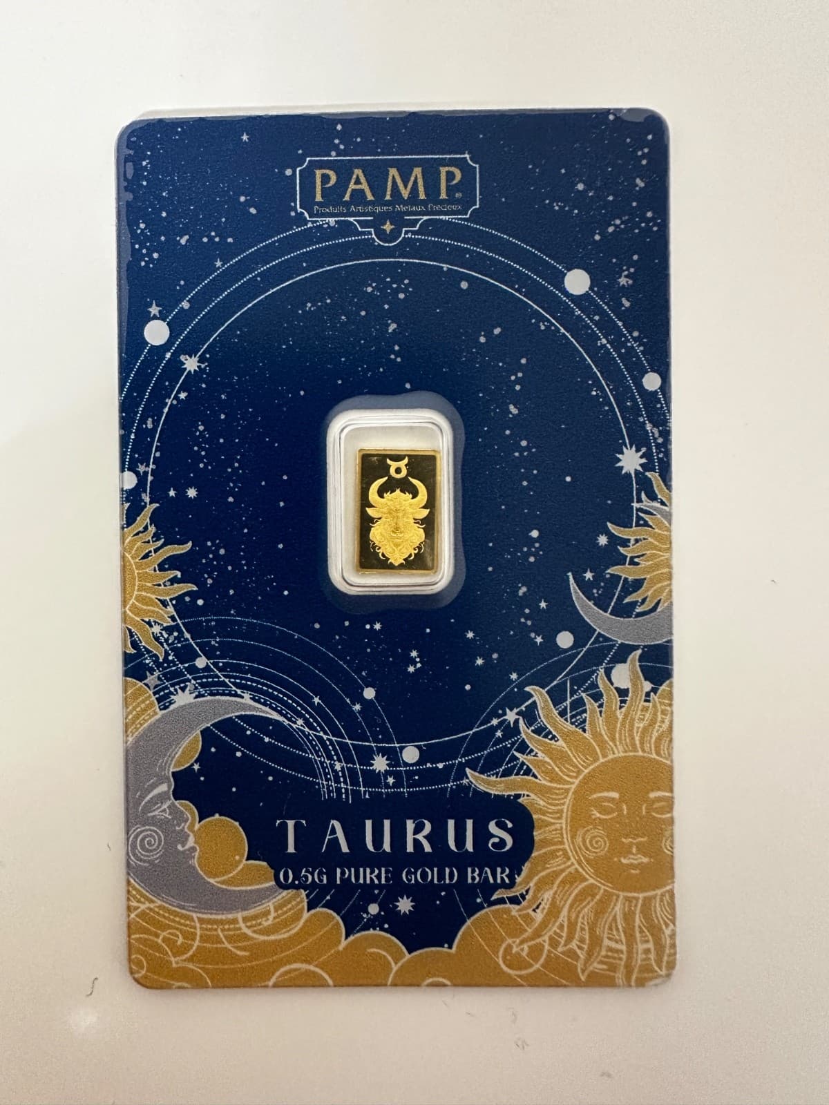 PAMP Suisse Zodiac Taurus 0.5g Gold Bar 999.9 Fine Gold (3000 Mintage)