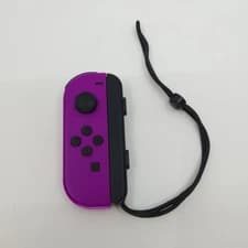 Official Nintendo Switch Joy Con JOYCON Controller OEM Left Neon Purple + Strap