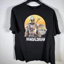 Fifth Sun Star Wars Men’s XL The Mandalorian Black Short Sleeve Graphic Tee
