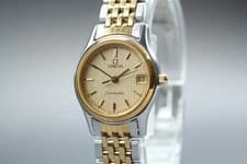[NEAR MINT] Vintage OMEGA Seamaster Cal.1426 Gold Dial Qz Womens Watch JAPAN