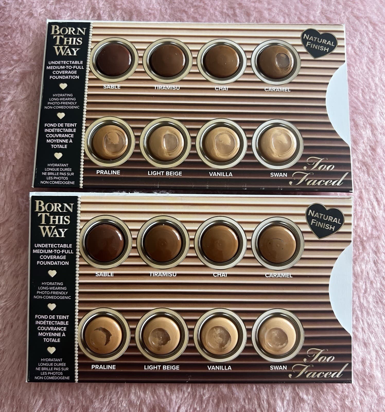 2x Too Faced Born This Way Natural Finish Foundation Samples Assorted Shades