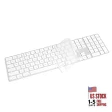  Keyboard Cover Skin for 2018-2017 Apple Magic Keyboard with Numeric Clear
