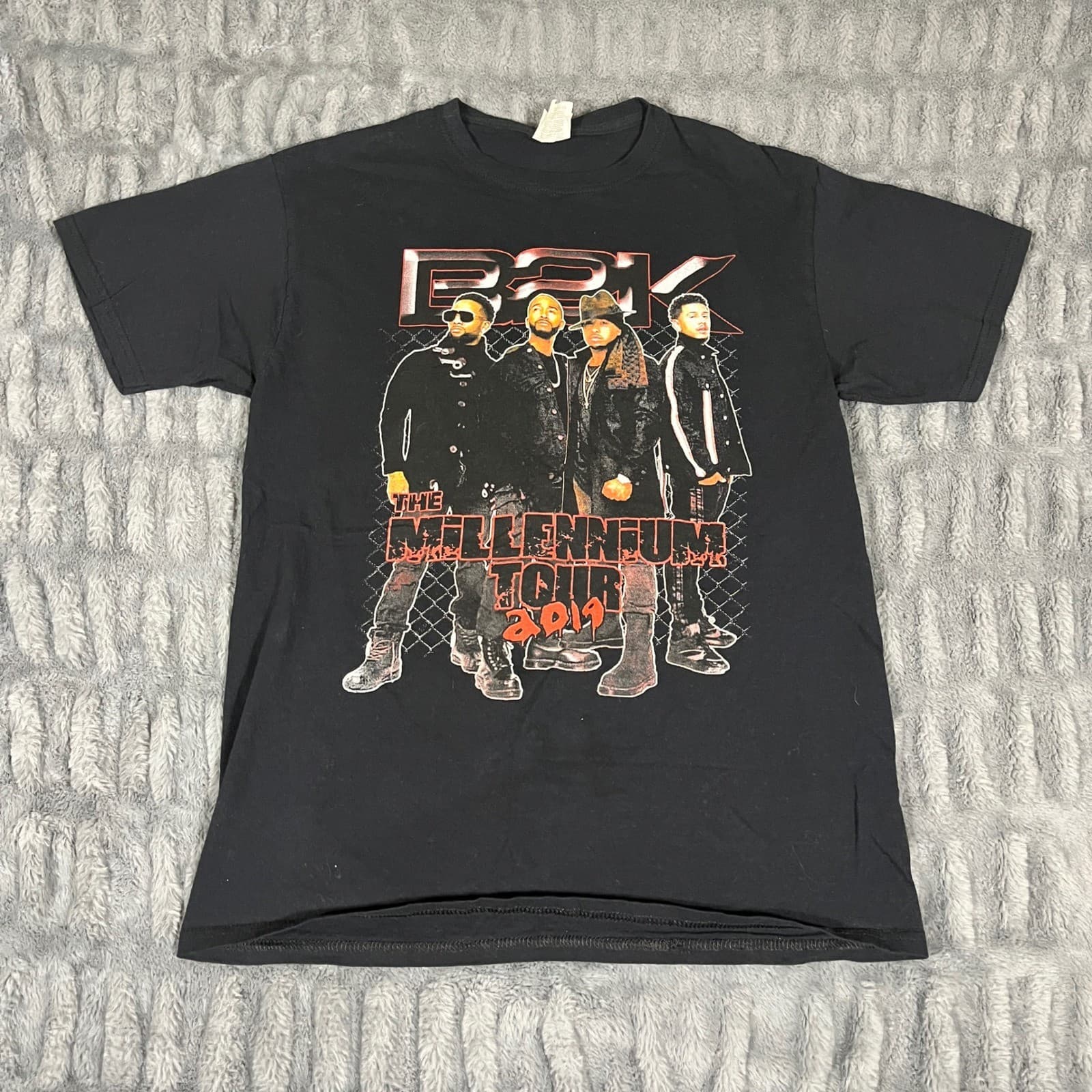 B2K The Millennium Tour 2019 T Shirt Black Mens Size M Fruit of the Loom